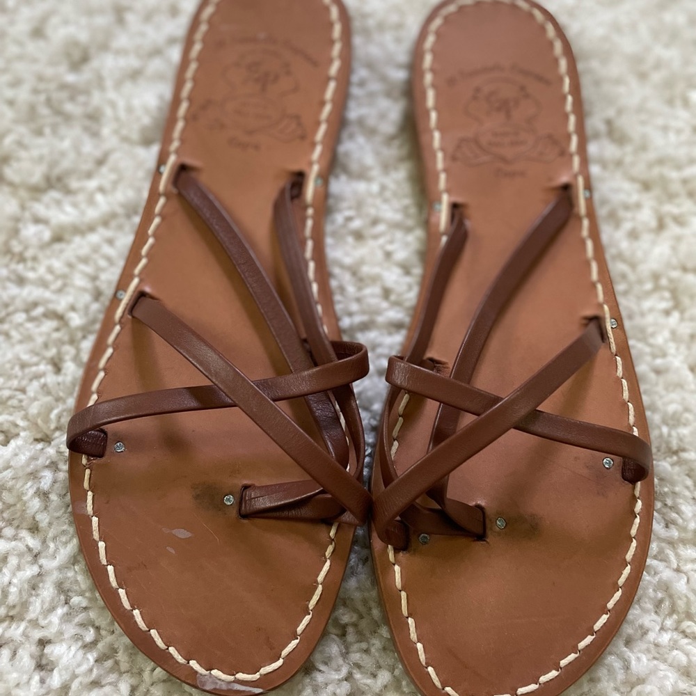Vero Cuoio handmade sandals. All leather. Made in Italy. Size 39